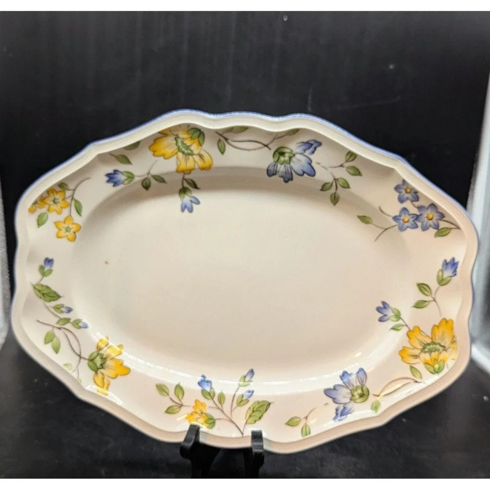 Vintage Villeroy & Boch Toscana Floral Large Oval Serving Platter 14